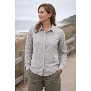 Patagonia Women's Performance Poly Wicking Cooling Outdoors Snap Shirt Lg